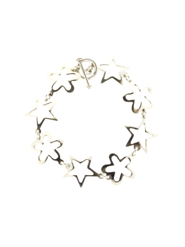 Pulsera de plata estrella flor