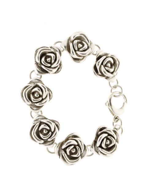 Pulsera de plata con 7 rosas