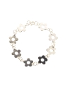 Pulsera plata flores