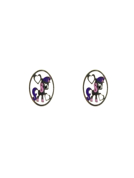 Pendientes plata unicornio