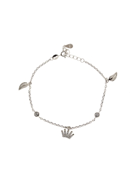 Pulsera plata con circonitas